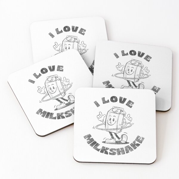 Item preview, I LOVE MILKSHAKE Funny Retro mascot Design designed and sold by ariaarti.