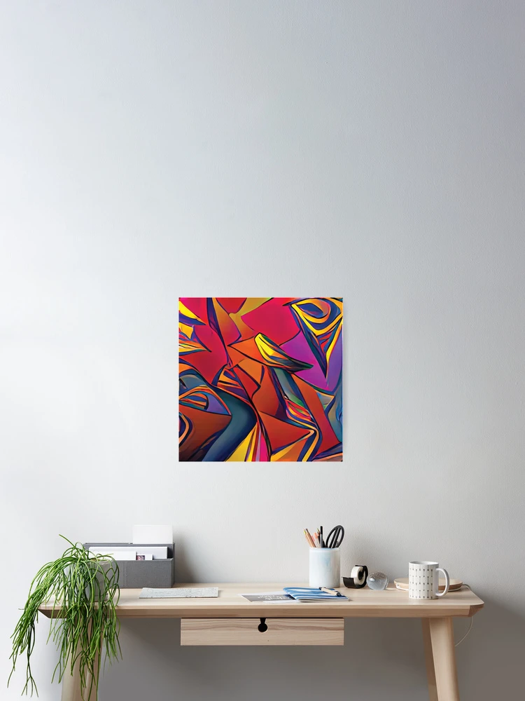 Aperçu 2 sur 3. Poster avec l'œuvre Vibrant Life Abstract Digital Paintings créée et vendue par ThinkFun! Design.
