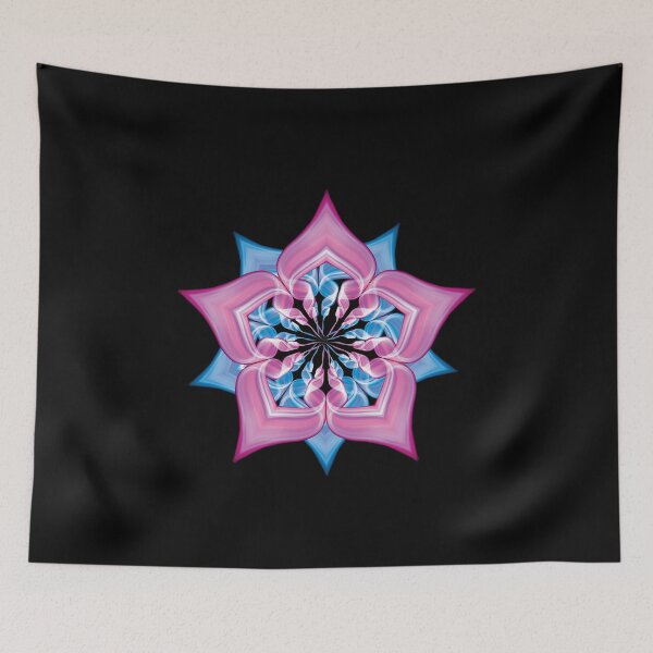 Item preview, Pink - Blue Abstract Flower designed and sold by Pavnud.
