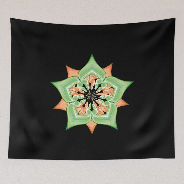 Item preview, Green - Orange Abstract Flower designed and sold by Pavnud.