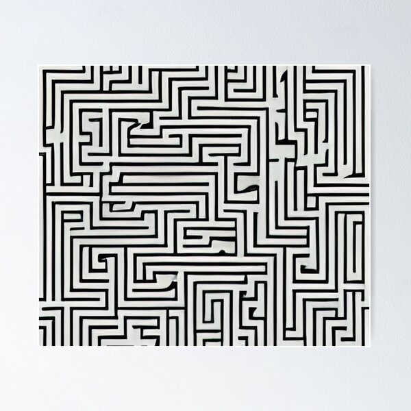 Item preview, Maze Abstract Design designed and sold by NellVerde.