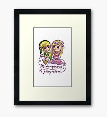 It's dangerous to play alone Framed Print