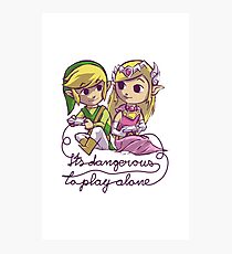 It's dangerous to play alone Photographic Print