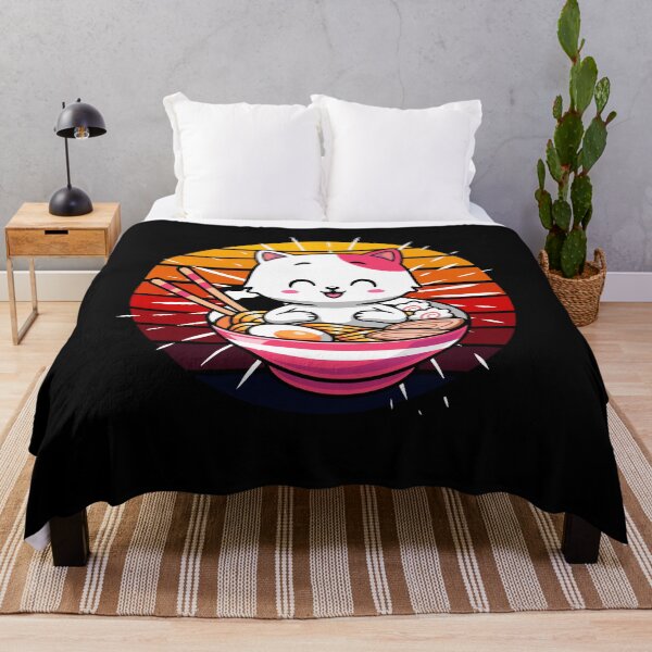 Item preview, Funny Cute Cats eats Noodles Ramen Kawaii Anime Japanese designed and sold by Mac Store.