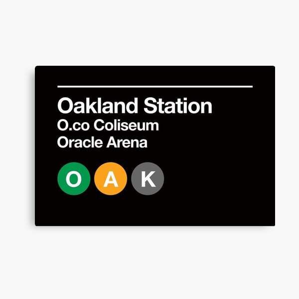 Oakland Pro Sports Subway Sign Canvas Print