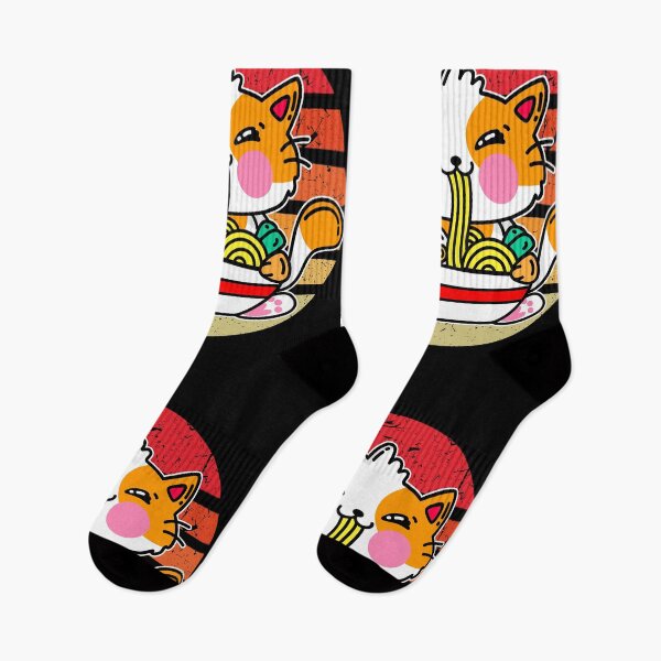 Item preview, Funny Cute Cats eats Noodles Ramen Kawaii Anime Japanese designed and sold by Mac Store.