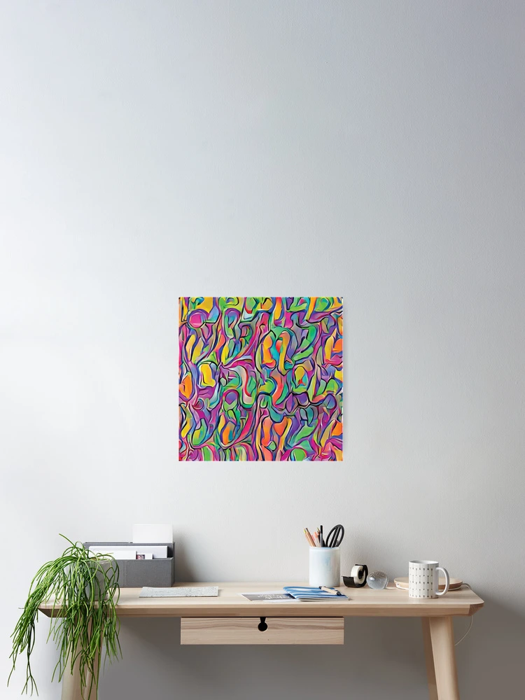 Imagen 2 de 3, Póster con la obra Vibrant Life Abstract Digital Paintings, diseñada y vendida por ThinkFun! Design.