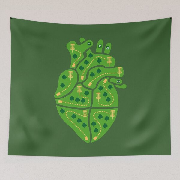 Item preview, Disc Golf Course Map Anatomical Heart Funny Halloween designed and sold by GrandeDuc.