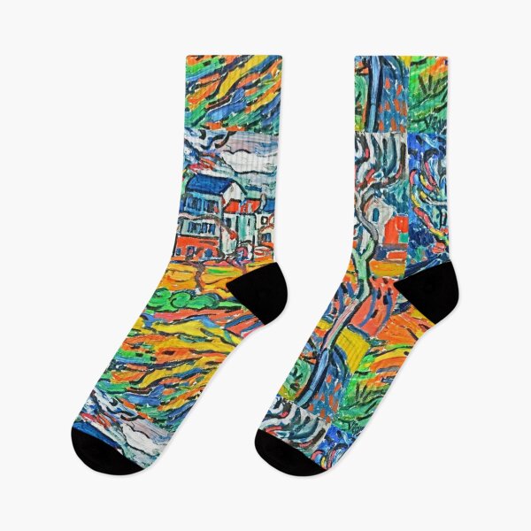 Item preview, Houses at Chatou by Maurice de Valminck (fauvist art digitally enhanced by WatermarkNZ Press) designed and sold by CristalleLisa.