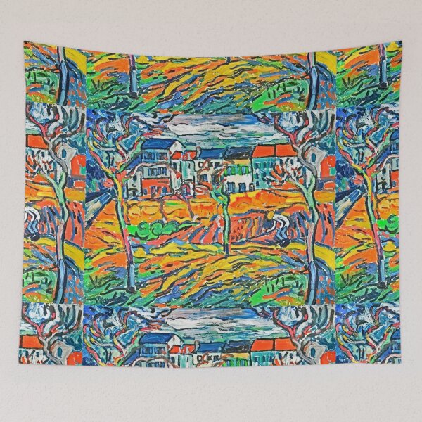 Item preview, Houses at Chatou by Maurice de Valminck (fauvist art digitally enhanced by WatermarkNZ Press) designed and sold by CristalleLisa.
