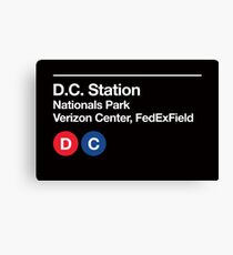 Washington D.C. Pro Sports Subway Sign Canvas Print