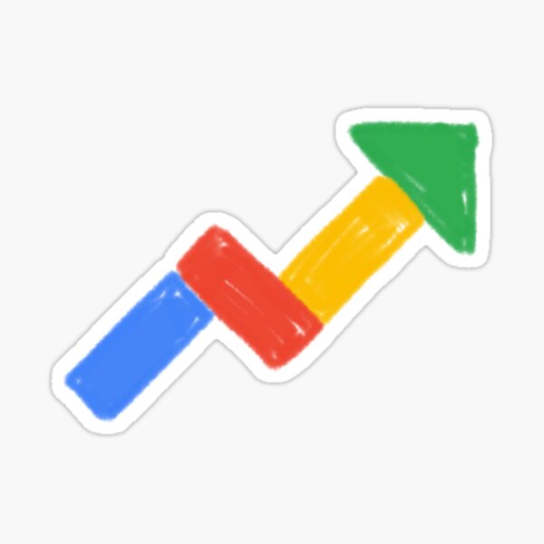 Google Trends Pencil Drawing logo white background Sticker