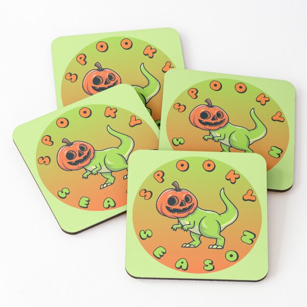 Item preview, SPOOKY SEASON Pumpkin Rex Green Orange designed and sold by everything4eva.