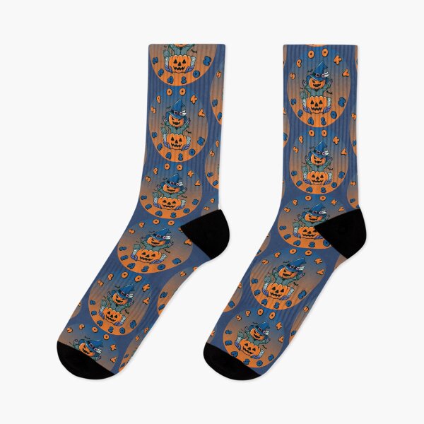 Item preview, SPOOKY SEASON Scarecrow Orange Blue designed and sold by everything4eva.