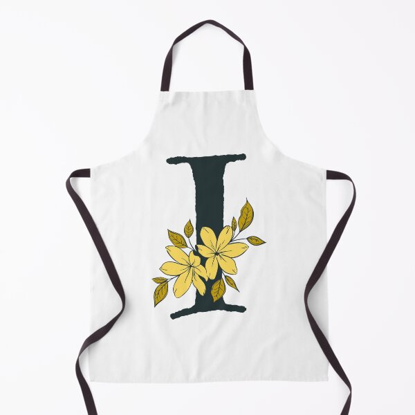 Item preview, Yellow floral I monogram designed and sold by Coffee Lifestyle.