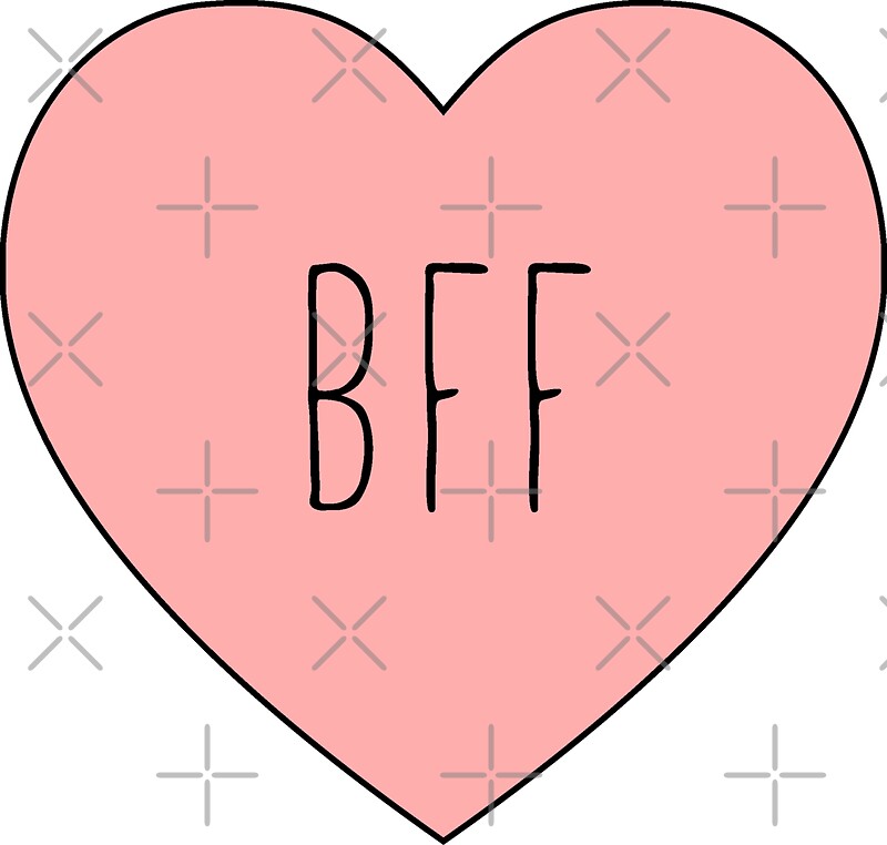 "I Love My BFF Best Friend Heart" Stickers by thepinecones | Redbubble