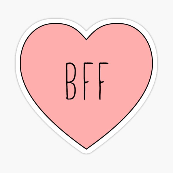 I Love My BFF Best Friend Heart Sticker