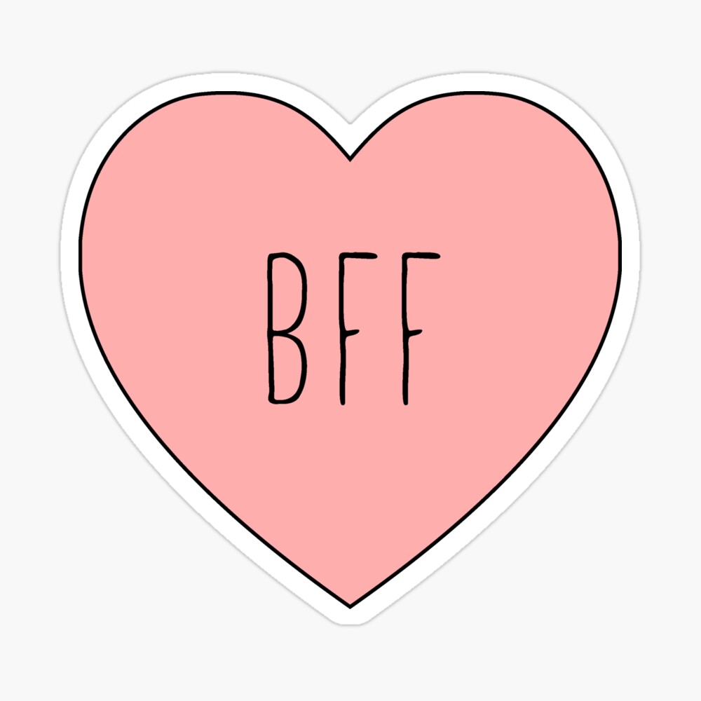 I Love My Bff Best Friend Heart Poster By Thepinecones Redbubble