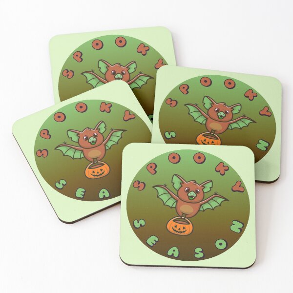 Item preview, SPOOKY SEASON Pumpkin Bat Brown Green designed and sold by everything4eva.