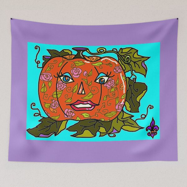 Item preview, Creepy Pumpkin with Roses, Roseline- October designed and sold by judy snyder.
