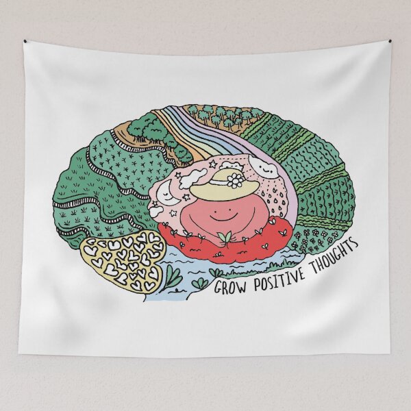 Item preview, Grow Positive Thoughts Brain Hippocampus designed and sold by bittergodart.