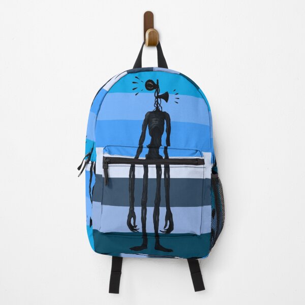 Vista previa del artículo con la obra «Mochila cabeza sirena vintage rayas azules», diseñado y vendido por Nishad4.
