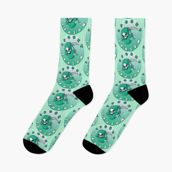 Item preview, SPOOKY SEASON Grim Reaper Turquoise White designed and sold by everything4eva.