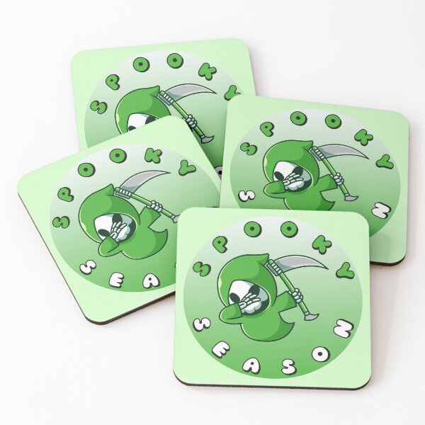 Item preview, SPOOKY SEASON Grim Reaper Green White designed and sold by everything4eva.