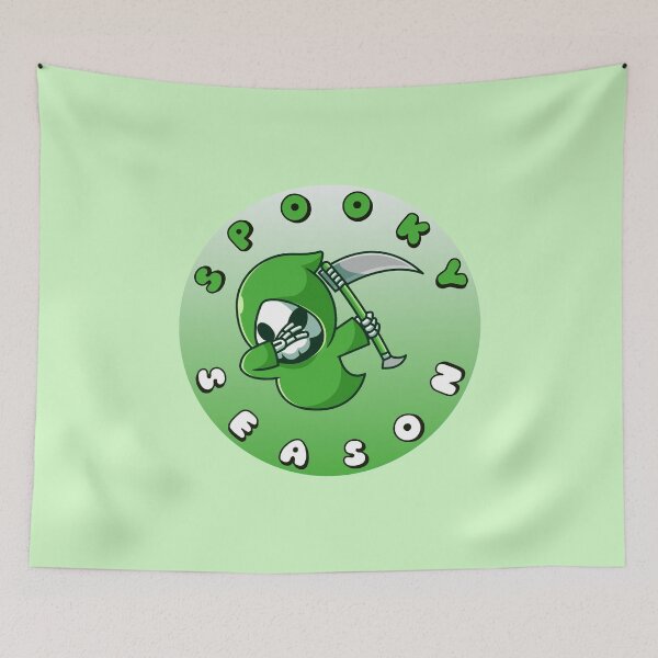 Item preview, SPOOKY SEASON Grim Reaper Green White designed and sold by everything4eva.