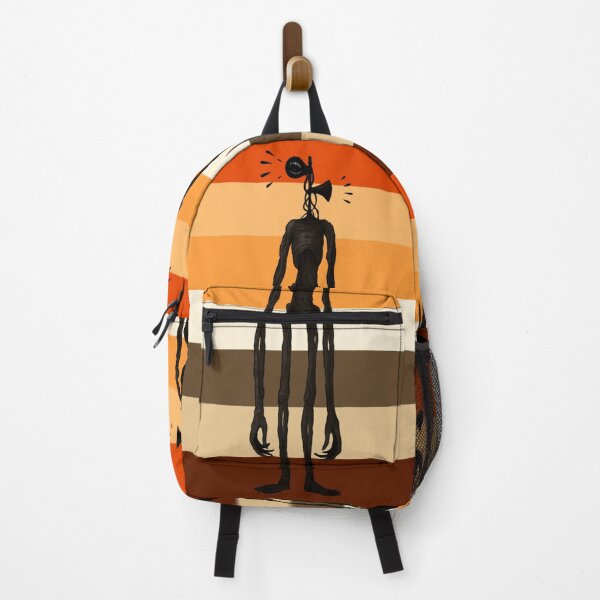 Vista previa del artículo con la obra «Mochila desierto rayas amarillo naranja vintage cabeza sirena», diseñado y vendido por Nishad4.