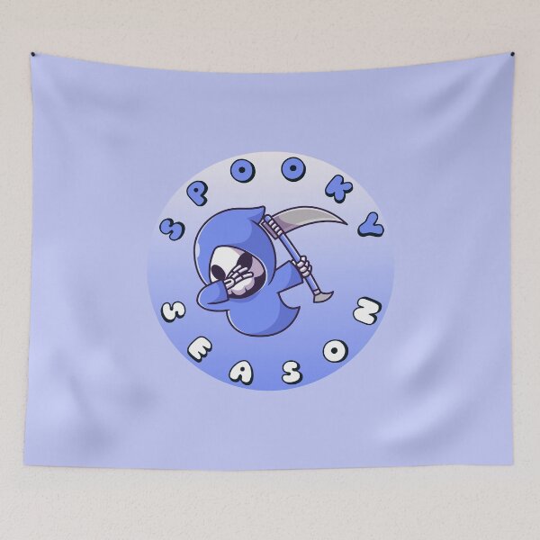 Item preview, SPOOKY SEASON Grim Reaper Blue White designed and sold by everything4eva.