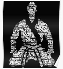 Jiu Jitsu Words Poster