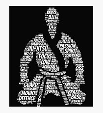 Jiu Jitsu Words Photographic Print