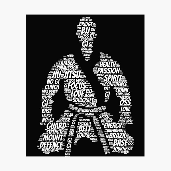 Jiu Jitsu Words Photographic Print