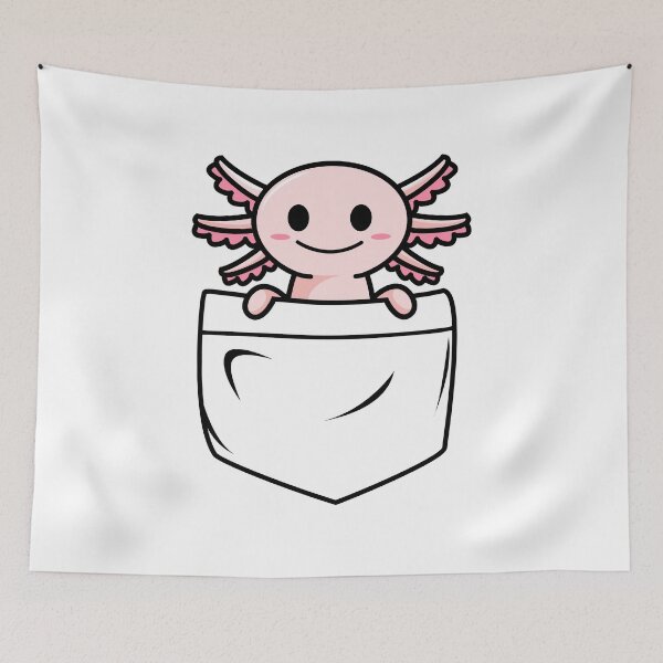 Item preview, Axolotl Pocket | Cute Chibi Axolotl Fish | Best Axolotl Gift | Mexican Salamander designed and sold by KonnichiwaStore.