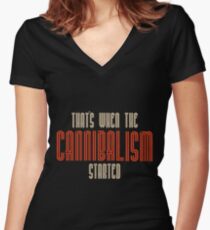 Cannibalism Women's Fitted V-Neck T-Shirt