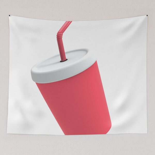 Item preview, Red Soda Cup With Straw designed and sold by JustBeCoooool.