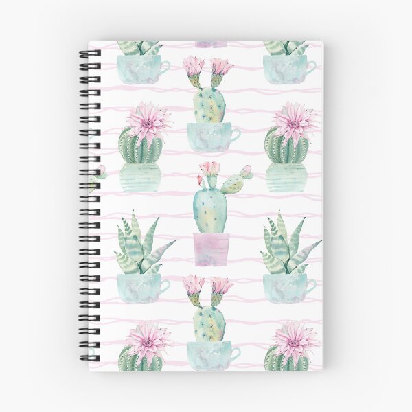 Item preview, Pretty Succulents Pink and Green Desert Potted Succulent Waves Pattern designed and sold by DesertDecor.