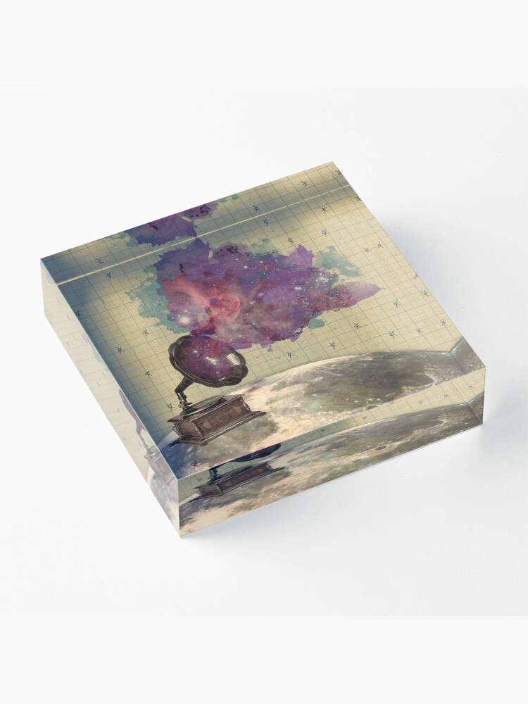 Alternate view of Moon Music Acrylic Block
