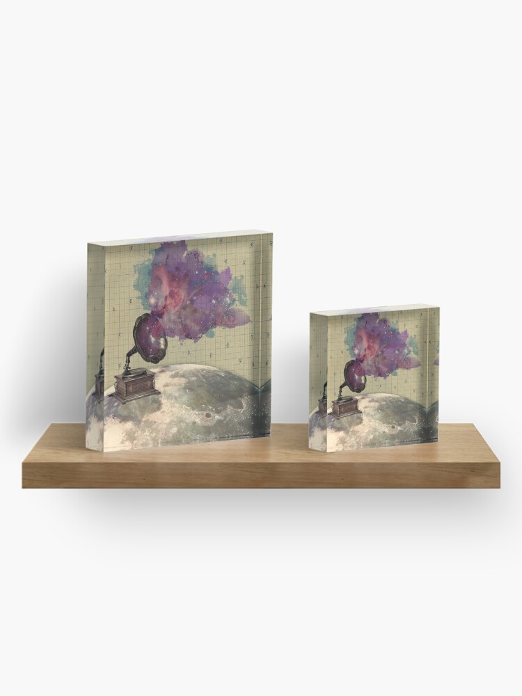 Alternate view of Moon Music Acrylic Block