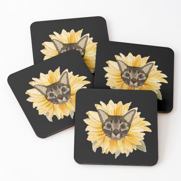 Item preview, Sunflower Cat designed and sold by TheMerchPeddler.