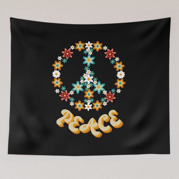 Item preview, Peace Sign with Flowers designed and sold by Louise Bastard.