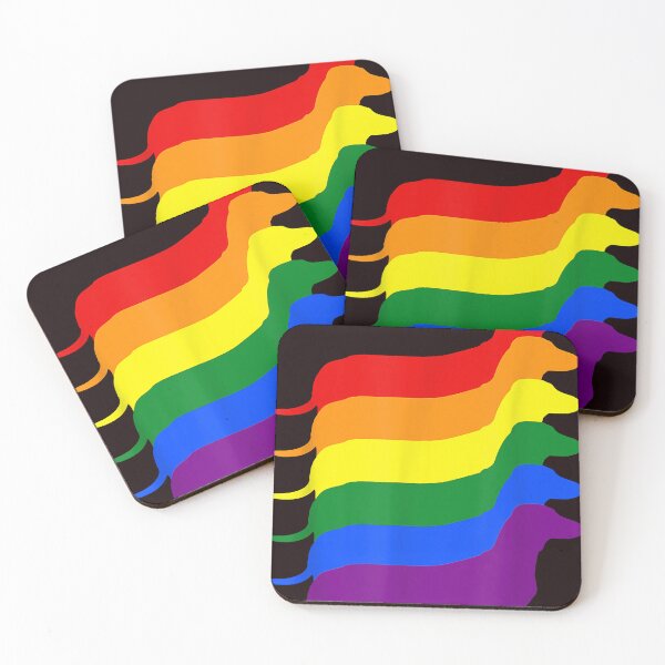 Item preview, Gay Pride Dachshund LGBT Rainbow Flag Awareness  designed and sold by STUARTPETERS.
