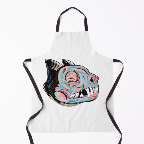 Item preview, Cat skull illustration  pink, blue green designed and sold by Colonels  Basement.