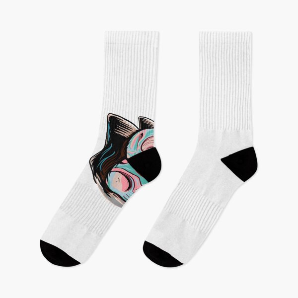 Item preview, Cat skull illustration  pink, blue green designed and sold by Colonels  Basement.