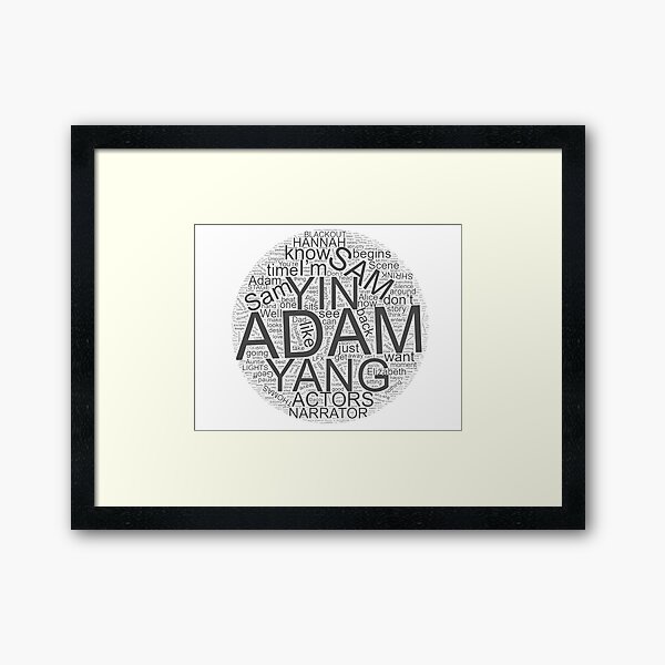 Script work Framed Art Print