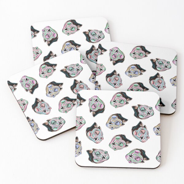 Item preview, Multicoloured cat skulls  designed and sold by Colonels  Basement.