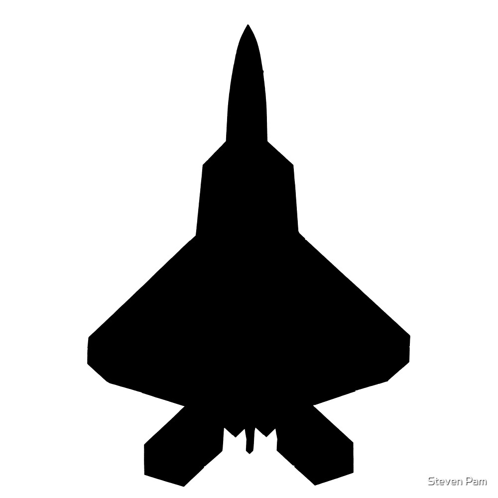 "F-22 Raptor Fighter Jet Planform" by Steven Pam | Redbubble