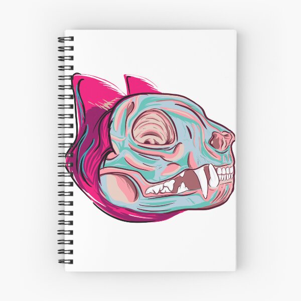 Item preview, Bright pink cat skull designed and sold by Colonels  Basement.