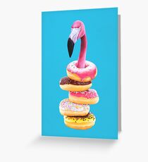 A Famished Flamingo Greeting Card